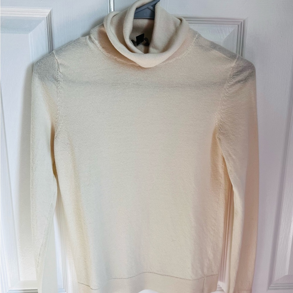 EUC white/cream lightweight merino wool sweater